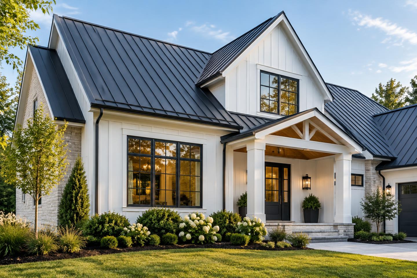 Renovated home with a metal roof